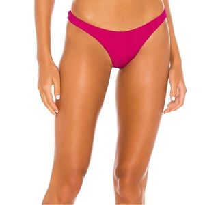 Vitamin A California High Leg Bikini Bottom in Hot Pink